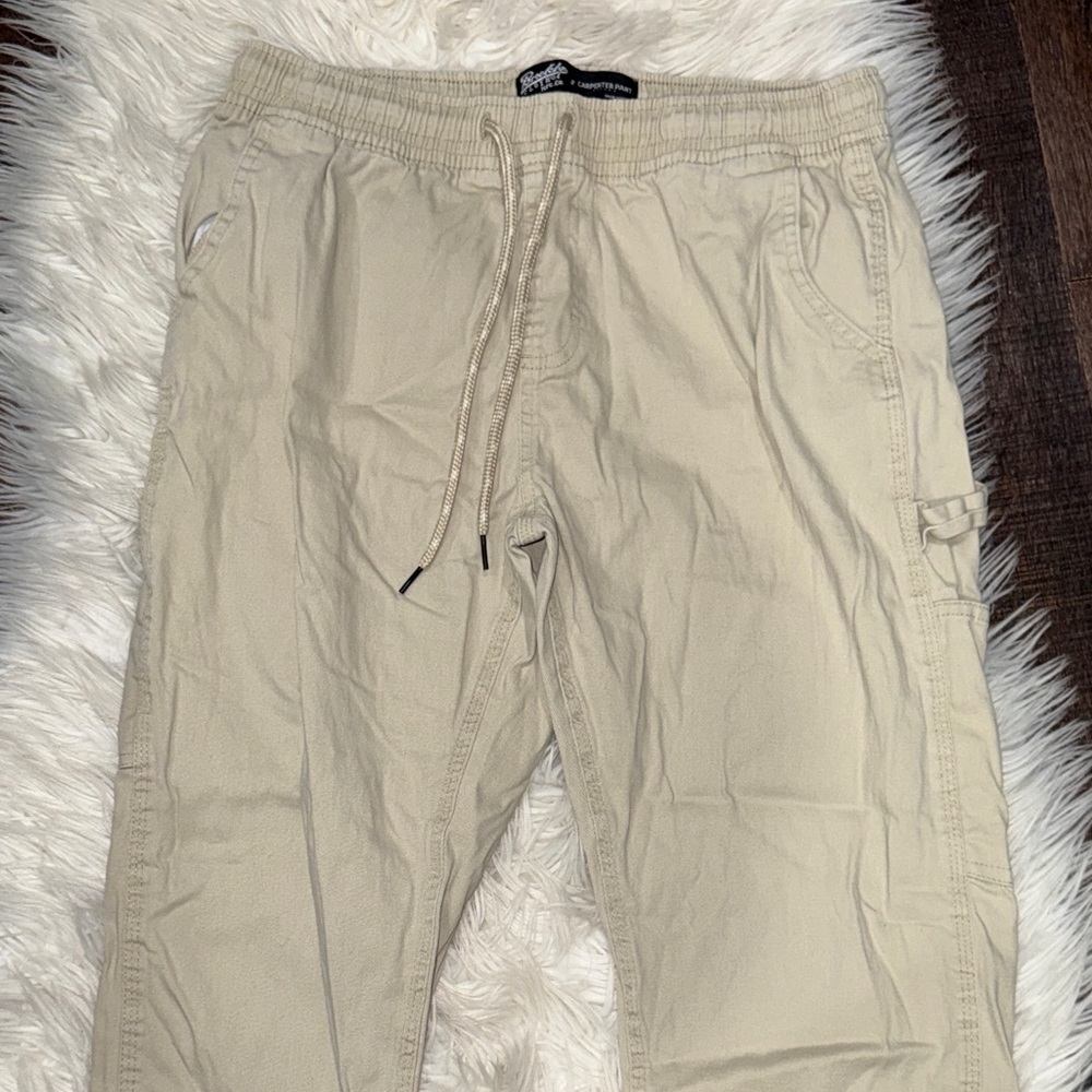 Men's Slim Drawstring Cargo Pants - Beige